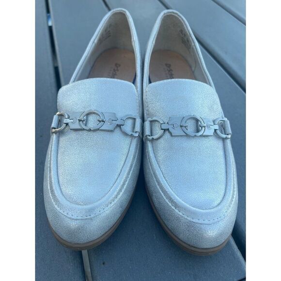 Dr Scholl’s Women Silver Rate Adorn Slip-On Loafers Size 6.5M - Picture 2 of 8